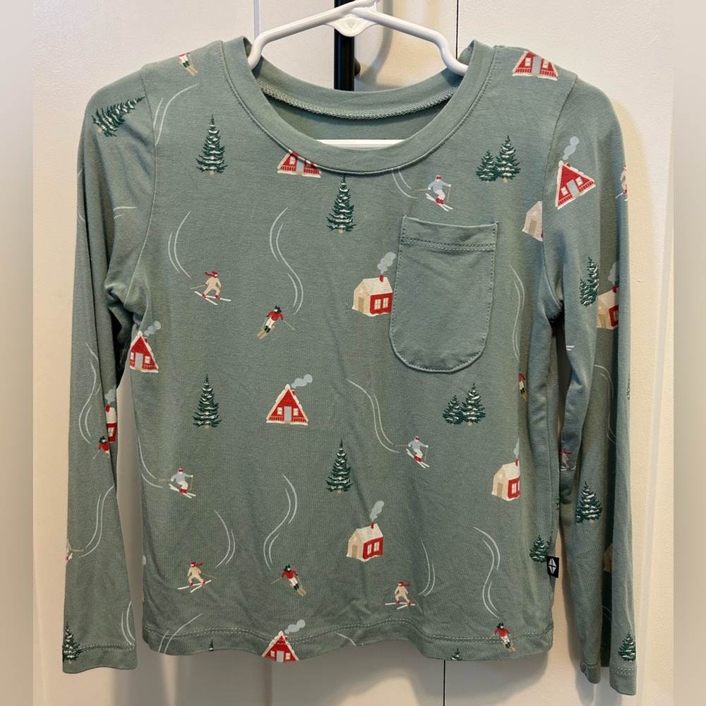 Kyte BABY - 3T - Alpine Village - Long Sleeve Crew Neck Shirt